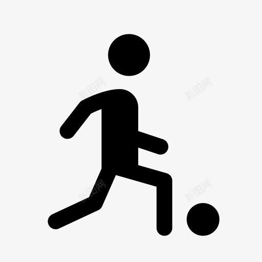 足球足球运动员踢足球图标svg_新图网 https://ixintu.com 体育 比赛 球类运动 足球 足球运动员 踢足球