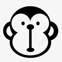 大猩猩的脸猴子猩猩头图标高清图片