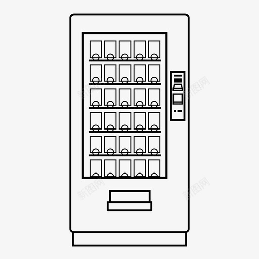 自动售货机售货机苏打水图标svg_新图网 https://ixintu.com 办公室 售货机 小吃机 自动售货机 苏打水 薯条 零食