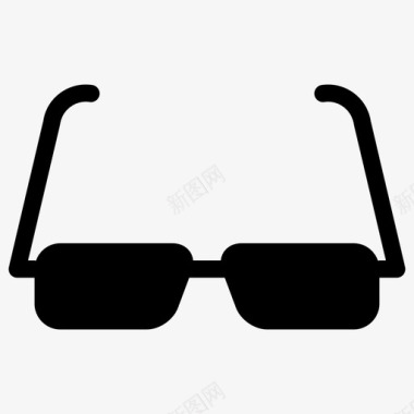 眼镜男性形状图标图标