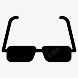 大头眼镜框架女孩眼镜男性形状图标高清图片