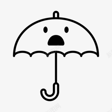 雨伞潮湿天气图标图标