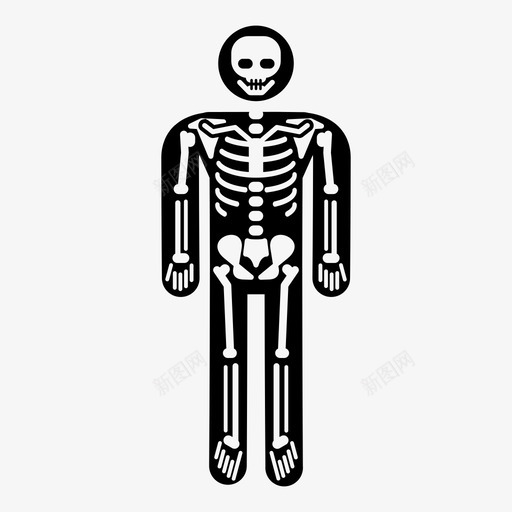骨骼人撕裂图标svg_新图网 https://ixintu.com 人 人类骨骼 头骨 撕裂 研究 科学 骨骼