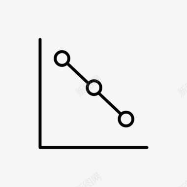 折线图向下信息图图标图标