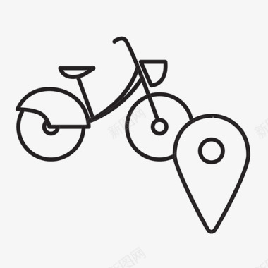 自行车搁架图标图标