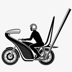 日本黑帮博佐库鲁莽驾驶摩托车帮图标高清图片