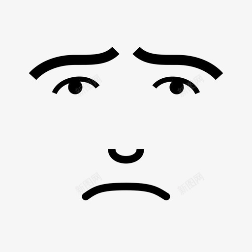 悲伤面部表情情绪图标svg_新图网 https://ixintu.com 悲伤 悲伤的脸 情绪 用户 皱眉 脸 脸悲伤皱眉 面部表情