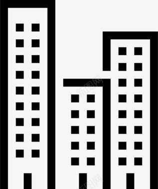 建筑物塔楼摩天大楼图标图标