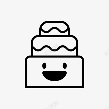 蛋糕快乐糖衣图标图标