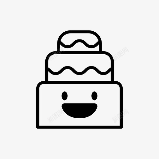 蛋糕快乐糖衣图标svg_新图网 https://ixintu.com 卡瓦伊 快乐 款待 派对 甜食 糖果 糖衣 蛋糕 食物