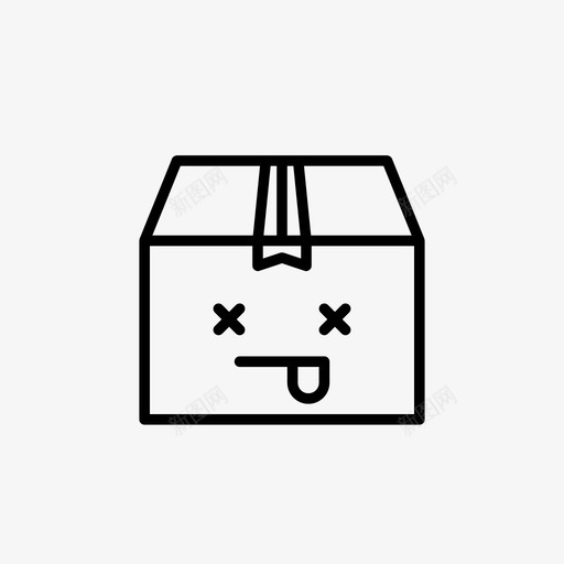包装货物kawaii图标svg_新图网 https://ixintu.com kawaii 丢失 中毒 包装 包裹 撕扯 装运 货物 邮件 邮寄