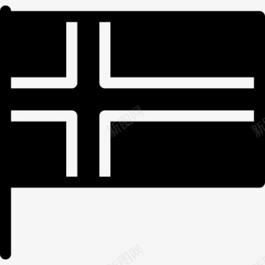 丹麦国旗实心图标图标