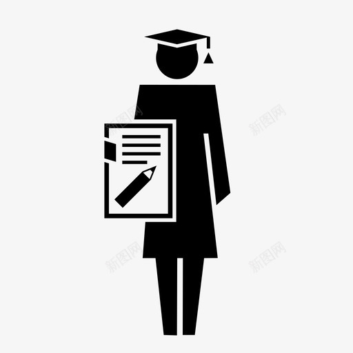 学生文学系学生女性图标svg_新图网 https://ixintu.com 大学 女性 学生 教育 文学系学生 研究生帽 硕士 聪明