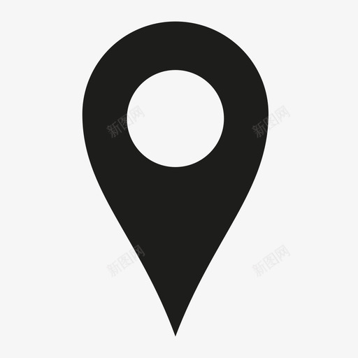 地图标记指针位置svg_新图网 https://ixintu.com gps 位置 地图标记 实线 引脚 指针 箭头