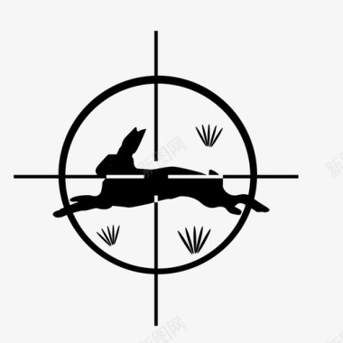 狩猎军事兔子图标图标