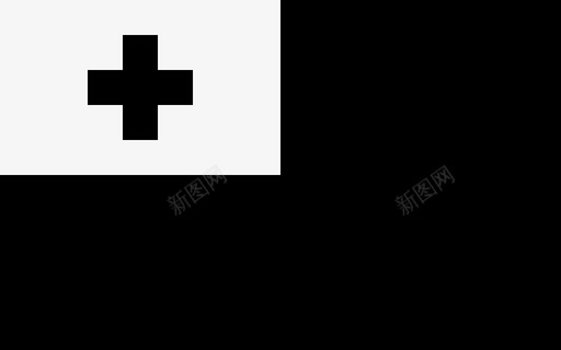 汤加国旗国家十字架图标图标