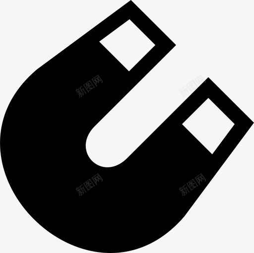 磁铁吸引力负图标svg_新图网 https://ixintu.com 吸引力 拉 正 磁铁 负