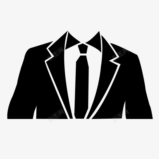 西服和领带白领服装图标svg_新图网 https://ixintu.com 商务 服装 正装 燕尾服 白领 西服和领带
