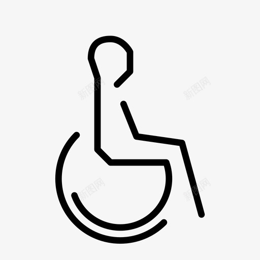轮椅使用者坡道人图标svg_新图网 https://ixintu.com 人 医院 受伤 在医院 坡道 残疾人 移动 轮椅使用者 轮椅通道