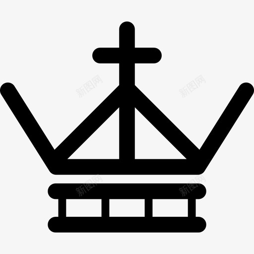 由线条和十字架制成的皇冠变体皇冠图标svg_新图网 https://ixintu.com 由线条和十字架制成的皇冠变体 皇冠