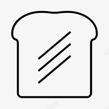 烤面包白面包小麦图标图标