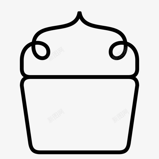 纸杯蛋糕面包房早餐图标svg_新图网 https://ixintu.com 早餐 松饼 款待 甜点 纸杯蛋糕 面包房 食物