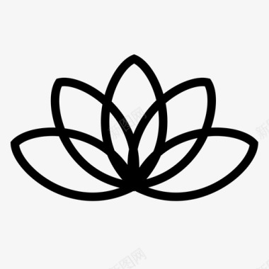莲花冥想自然图标图标