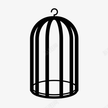 笼子鹦鹉监狱图标图标