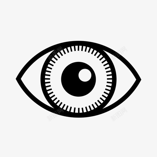 眼视视网膜图标svg_新图网 https://ixintu.com 光学 看 眼 瞳孔 虹膜 视 视力 视网膜 预览