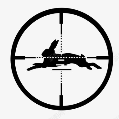 狩猎兔子猎兔人图标图标