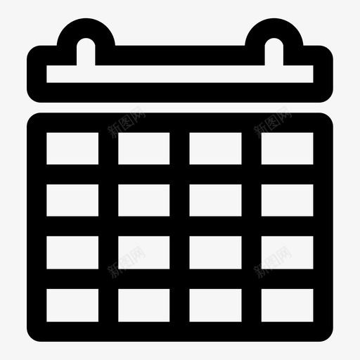 日历日程表计划图标svg_新图网 https://ixintu.com 办公室 周 日历 日期 日程 日程表 日程表模板 月 约会 组织 计划