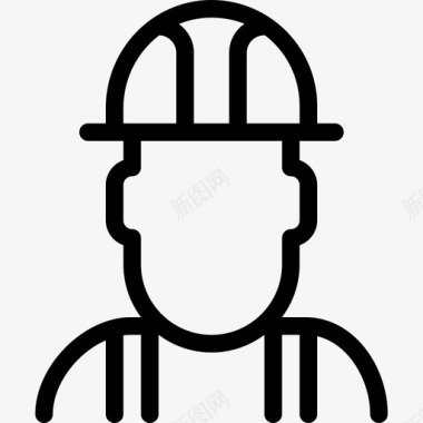 建筑工人男人图标图标