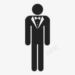 男式礼服绅士领结男图标高清图片