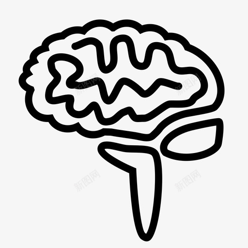 大脑思考思考者图标svg_新图网 https://ixintu.com 人脑 大脑 心智 思维 思考 思考者 神经学 神经科学 解剖学