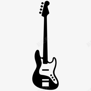 低音吉他摇滚乐乐器图标图标