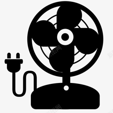 风扇家用电器冷风图标图标