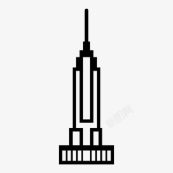 纽约大都会帝国大厦纽约办公室图标高清图片