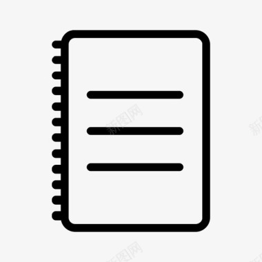 笔记本文本文档简单图标图标