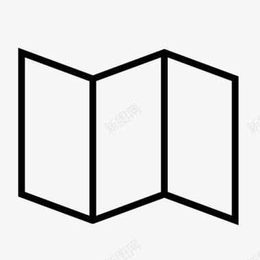 传单小册子信件图标图标