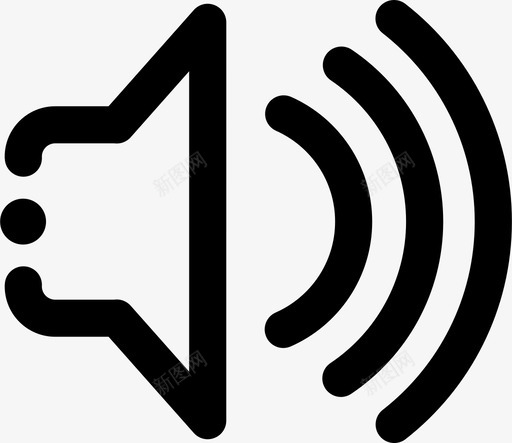 音量音量指示器打开图标svg_新图网 https://ixintu.com 声音 声音大 媒体 打开 线性图标杂项 音乐 音量 音量大 音量指示器 音频