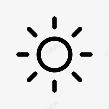 太阳天气状况温暖图标图标