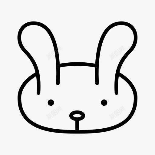 兔子野生动物宠物图标svg_新图网 https://ixintu.com 兔子 宠物 生物 线条动物 线条图标 线条设计 野生动物