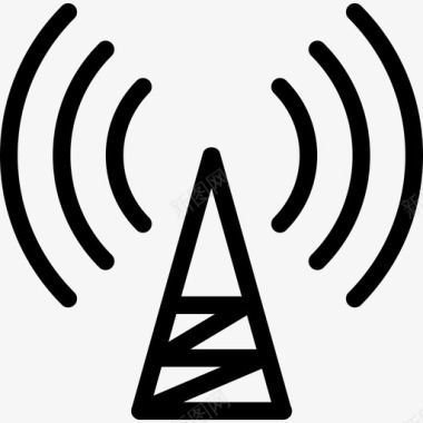 通信塔无线电塔无线电波图标图标