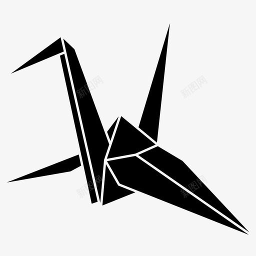 折纸纸制造图标svg_新图网 https://ixintu.com 制造 折叠纸 折叠艺术 折纸 日本艺术 纸 纸鹤 鸟 鹤