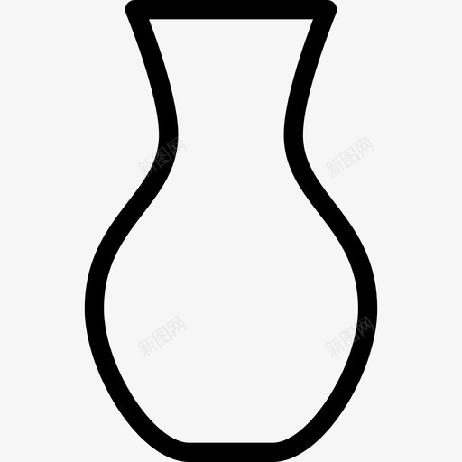 花瓶标志形状图标svg_新图网 https://ixintu.com 容器 形状 插图 标志 物体 线图标 艺术品 花瓶 装饰 设计