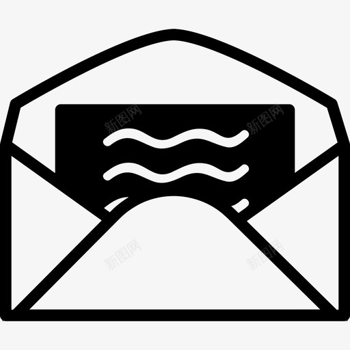 打开信封后视图中的信件工具和用具文具图标svg_新图网 https://ixintu.com 工具和用具 打开信封后视图中的信件 文具