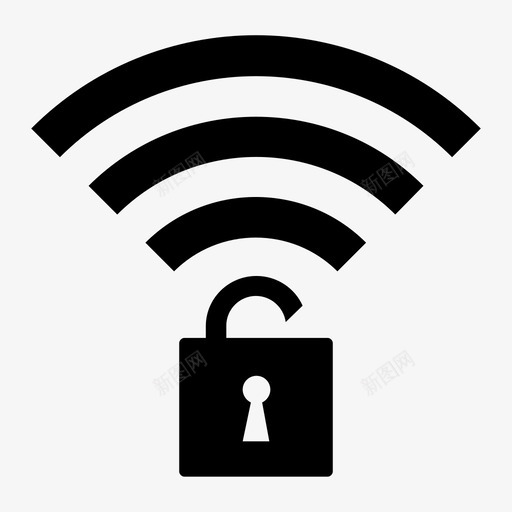 wifi密码无线互联网wifi信号图标svg_新图网 https://ixintu.com wifi信号 wifi密码 无线互联网 无线信号 网络 锁