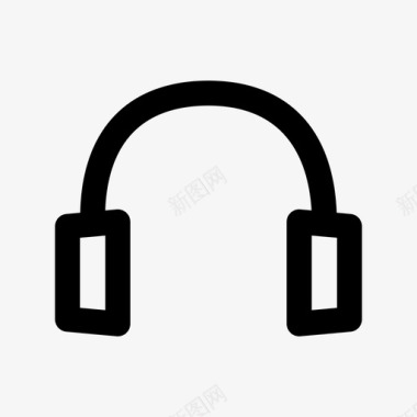 耳机音频设备耳罩图标图标