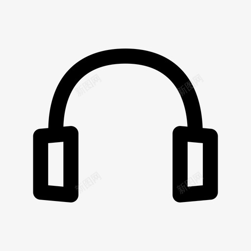 耳机音频设备耳罩图标svg_新图网 https://ixintu.com 耳机 耳罩 音乐 音频设备