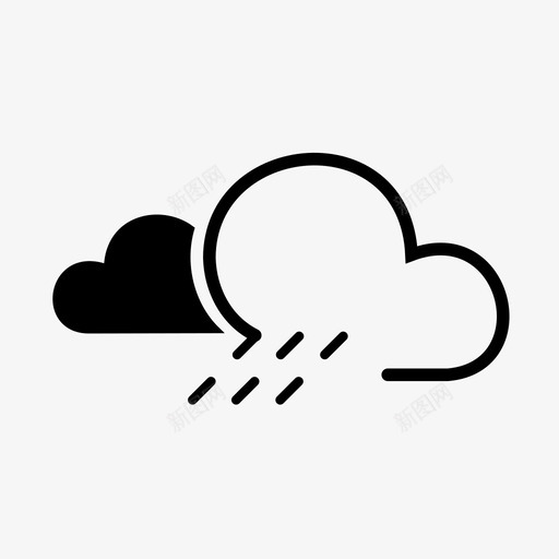 雨天雨天气图标svg_新图网 https://ixintu.com 云和雨 天 天气图标集2 部分多云 部分雨 雨 雨和云 雨天气 高潮天气图标